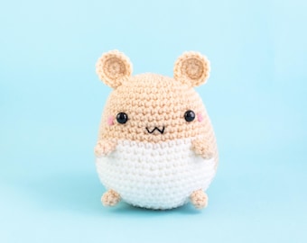 かぎ針編みのハムスターぬいぐるみ、パーソナライズされたハムスターぬいぐるみバッグチャーム、ハムスター愛好家へのギフト