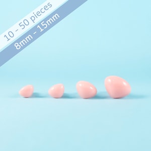 Pink Triangle safety noses - 10, 20 or 50 pieces - 8mm, 9mm, 12mm or 15mm  -- for amigurumi, teddy bear, stuffed animal, puppet