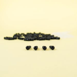 4.5 mm Schwarze Sicherheitsaugen - 5, 10, 25 oder 50 Paare -- Kunststoffaugen für Amigurumi, Puppen, Plüschtiere, Teddybären, Bastel