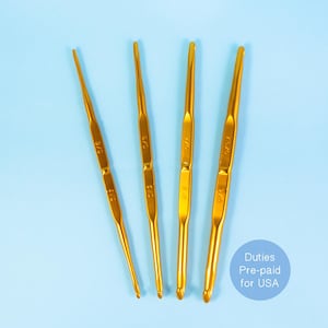 Tulip Häkelnadel - Größen 2.2 mm bis 6.0 mm (8 Größen) - Doppelende Häkelnadel aus Japan