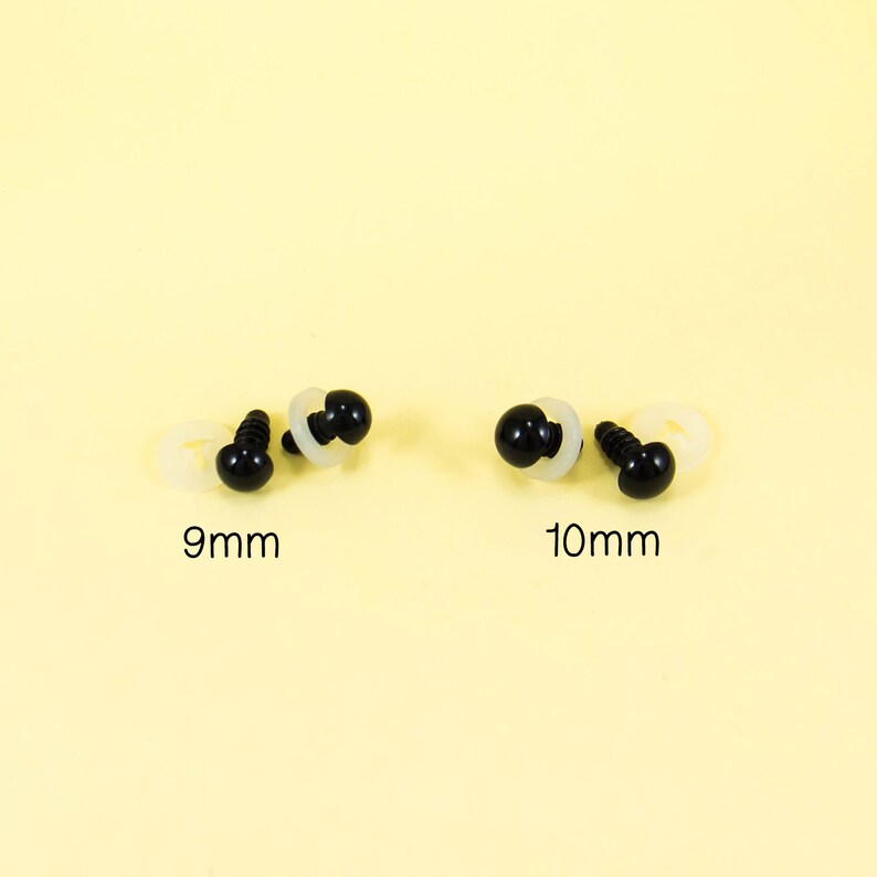 11mm 15mm or 18mm 10mm 9mm plush 4.5mm 6mm 4mm stuffed animal 7mm 50 pairs black safety eyes for amigurumi 12mm 5mm 8mm