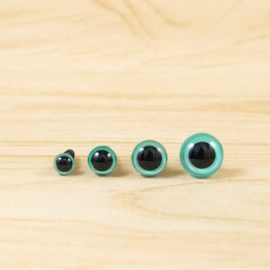 Pearl blue safety eyes -- 6mm, 8mm, 10mm, 12mm -- 5, 10, 25 or 50 pairs -- color eyes for amigurumi, dolls, stuffed animals, teddy bears