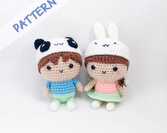 Couple Dolls Crochet Pattern - Amigurumi Doll Pattern - Couple Amigurumi Pattern - DIY Anniversary Gift - Wedding Crochet Pattern
