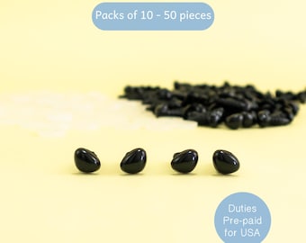 Narices de seguridad triangulares negras de 7 mm x 5 mm - para amigurumi, animales de peluche, ositos de peluche, peluches