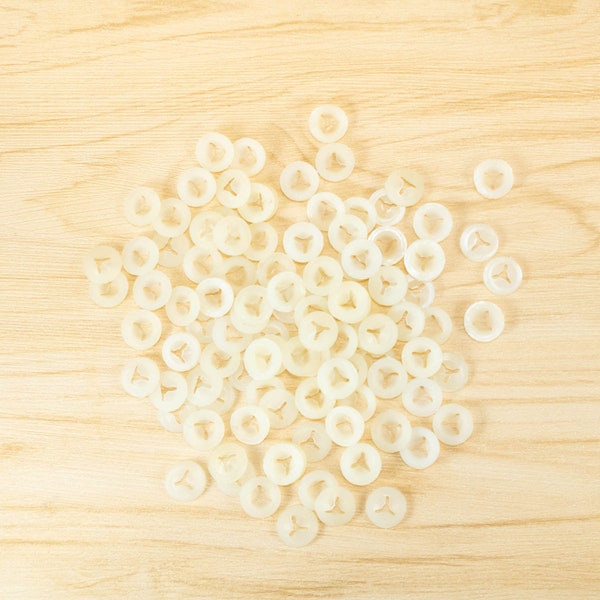 Medium Washers for safety eyes (Y-shaped center) - 50 or 100 pieces - for 8mm to 12mm safety eyes - plush eyes backs, backings, stoppers