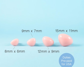 Pink Triangle Safety Noses Sample Pack – 4 Sizes for Amigurumi and Stuffed Animals