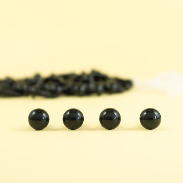 7mm Black safety eyes - 5, 10, 25 or 50 pairs -- for amigurumi craft, crochet plush, dolls, stuffed animal