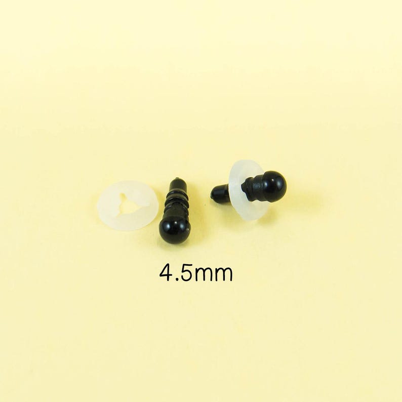 Black Safety Eyes Sample Pack for amigurumi, dolls - Small, Middle, Big, or All Sizes image 2