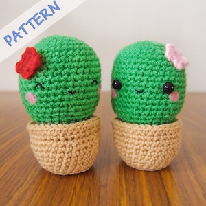Crochet Cactus Amigurumi Pattern (PDF)  -- crochet cactus plush