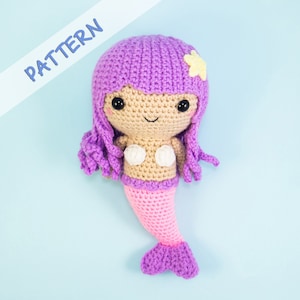 Amigurumi Mermaid Doll Crochet Pattern -- Crochet Lover gift