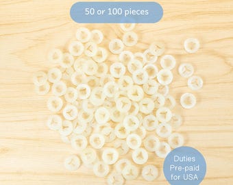 Medium Washers for 8mm - 12mm safety eyes (Y-shaped center) - plush eyes backs, backings, stoppers