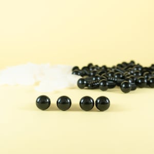 Occhi di sicurezza neri da 8 mm - 5, 10, 25 o 50 paia - per amigurumi, artigianato, bambole, orsacchiotti, animali di peluche