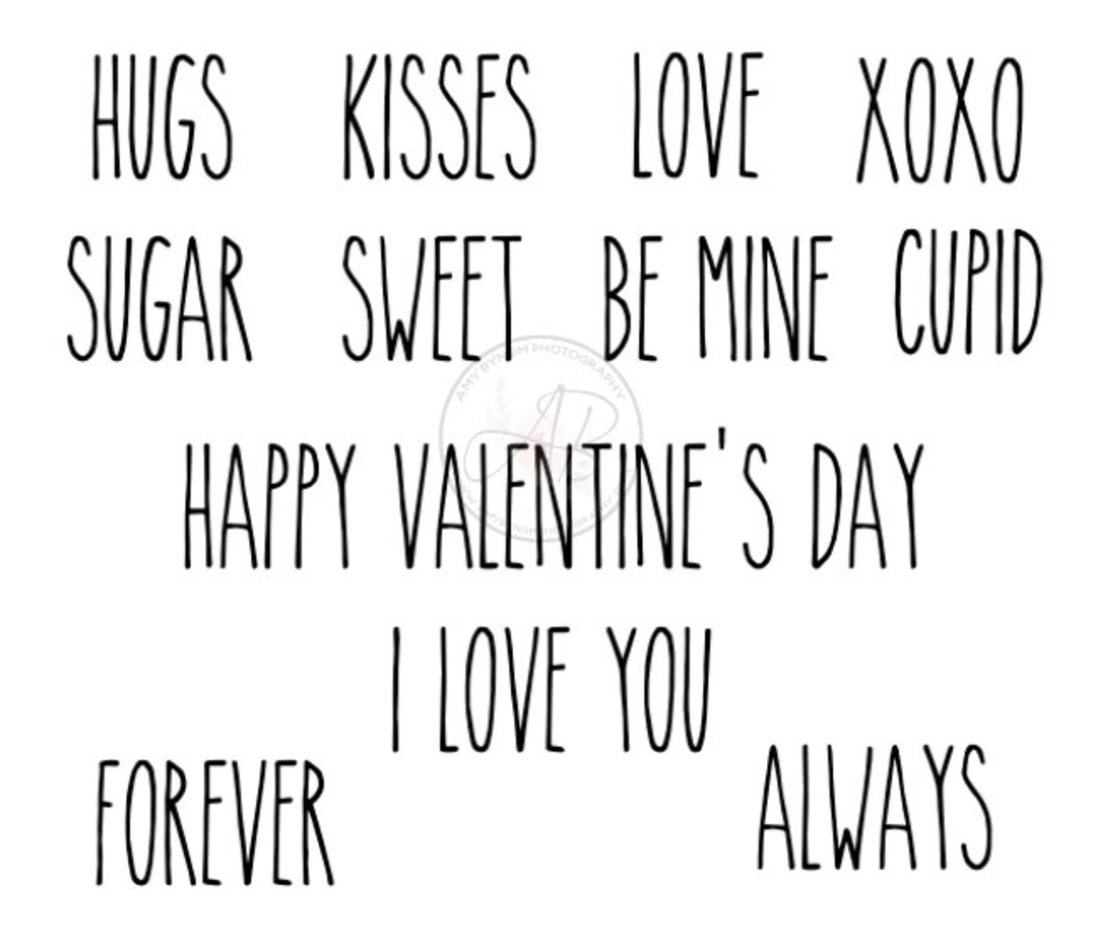 Valentine s Day Words Rae Dunn Inspired SVG PNG JPEG Etsy