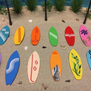 Miniature Surfboard - You Choose Style - Miniature Beach - Beach Miniatures - Beach Wedding - Wedding Cake Toppers -Beach Terrarium -Wedding