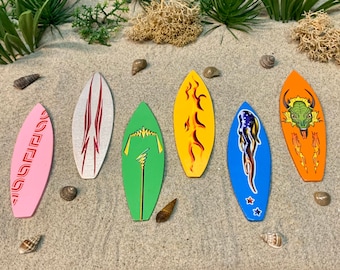 Miniature Surfboard - You Choose Style - Miniature Beach - Beach Miniatures - Beach Wedding - Wedding Cake Toppers -Beach Terrarium -Wedding