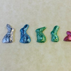 Miniature Chocolate Bunnies - Your Choice -Easter Candy -Miniature Easter-Miniature Candy-Dollhouse Bunnies-Fairy Garden-Miniature Chocolate