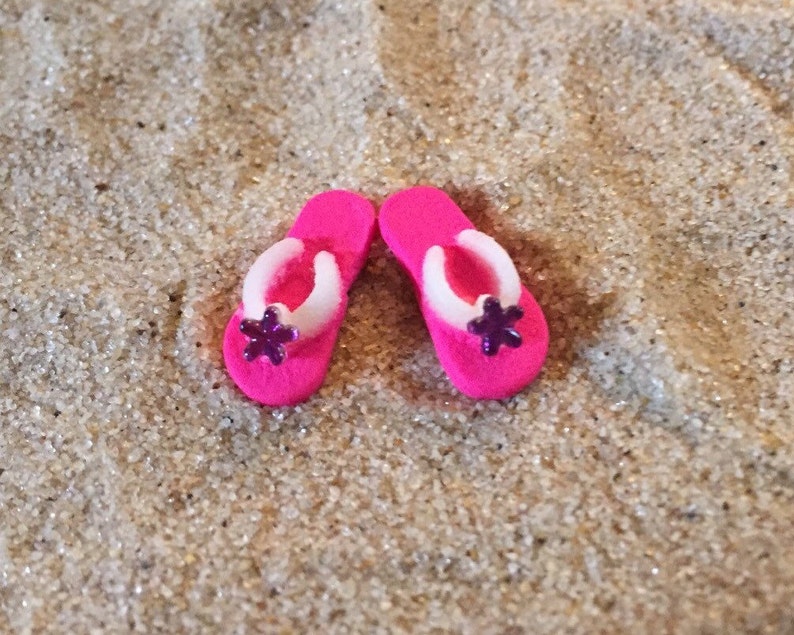 Miniature Dollhouse Flip Flops Girl and Boy Both Pairs Etsy
