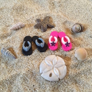 Miniature Dollhouse Flip Flops Girl and Boy - Your Choice - Half Scale - Beach Miniatures - Beach Terrarium - Wedding Cake Topper