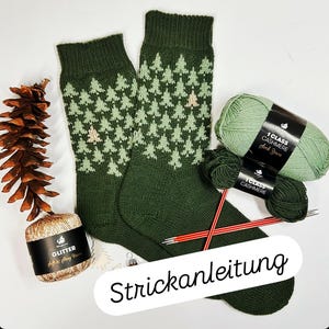 Frau Ringelsocke - Strickanleitung Socken  &quot;O Tannenbaum&quot;