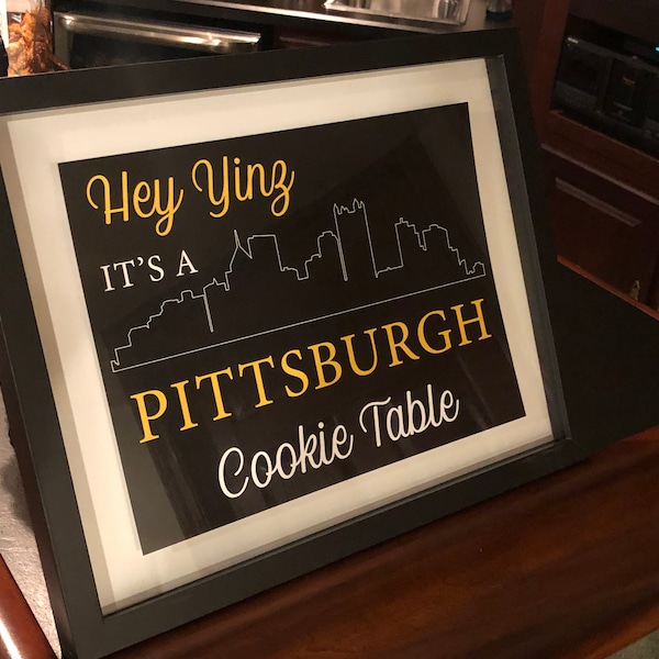 Pittsburgh Cookie Table Framed shadowbox print for table