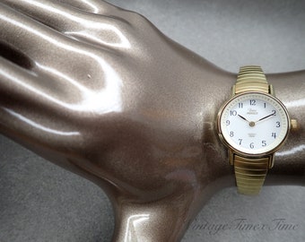 Timex 1980's Indiglo Ladies White Dial Quartz Watch