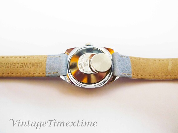 Timex Electric Ladies Watch 1973 with Blue Dial W… - image 3