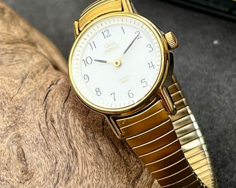 Timex 1980's Indiglo Ladies White Dial Quartz Watch