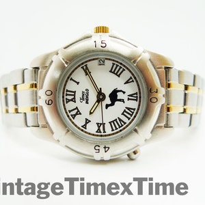 Mouvement à Quartz Camel Timex Indiglo Mesdames cadran blanc Watch des années 1980
