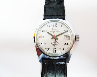 Timex Sprite Cub Scouts Men's Watch 1977 White Dial with date window Manual Movement