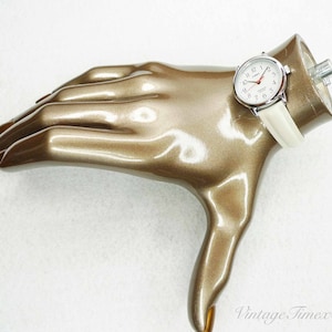 Timex 1990&#39;s Indiglo dameshorloge met witte wijzerplaat