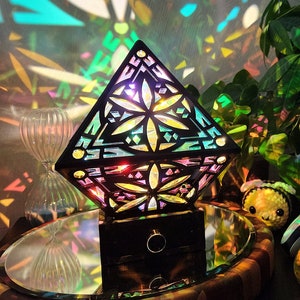 Seed of Life Table Lamp: Sacred Geometry Light for Home Decor