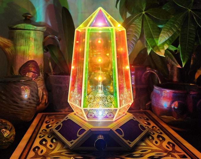 Crystal Table Lamp: Inspire Spire Nightlight, a Mood Light or Desk Lamp