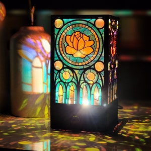 Lámpara LED de sombra de La Bella y la Bestia para iluminación ambiental y decoración del hogar