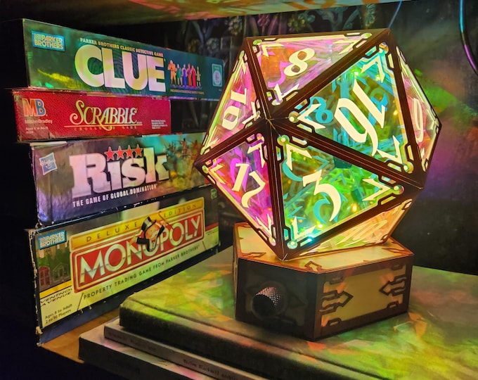 Handmade D20 Mood Light: RPG Gaming Table Lamp