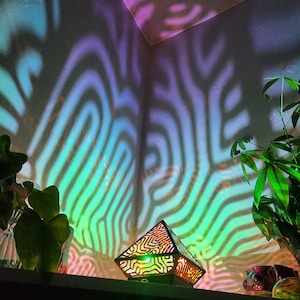 Brain Coral Shadow Lamp: Mood Lighting for Home Decor
