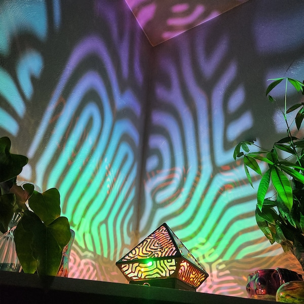 Brain Coral Shadow Lamp: Mood Lighting for Home Decor