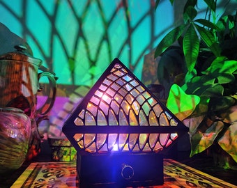Geometrische Lace Shadow Lampe für Stimmungsbeleuchtung und Wohnzimmerdekor