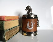 Vintage Horse Cigarette Dispenser - Cigarette Box - Vintage Cigarette Box - Horse Decor - Equine Cigarette Holder - Cigarette Organiser