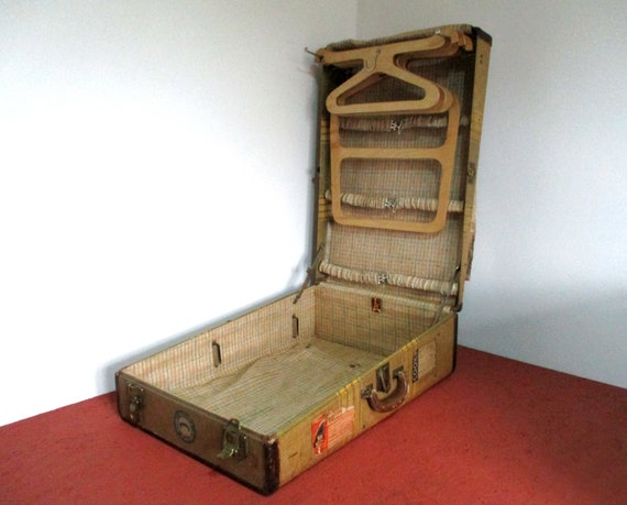 Wardrobe Trunk Steamer Trunk Vintage Luggage Trunk Etsy