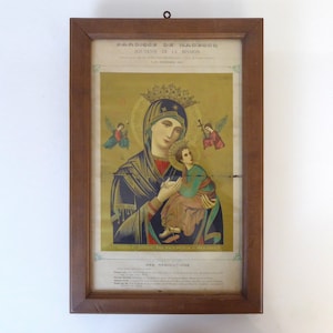 Notre-Dame du Perpétuel Secours - Antique 1921 French Catholic Art - Mes Resolutions