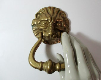Lion's Head Door Knocker - D069L-1118 - Antique Door Knockers - View #9