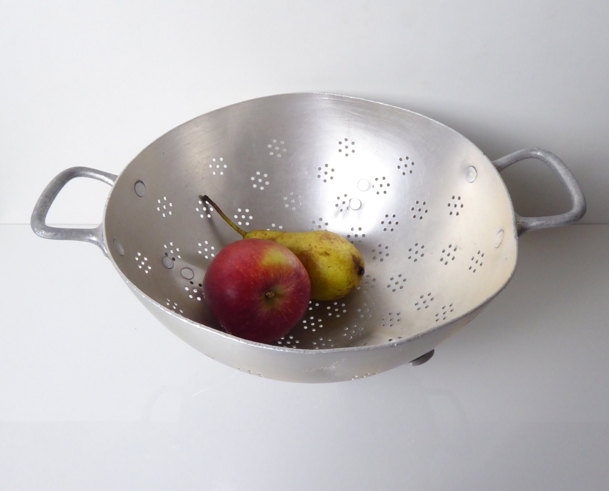 Retro Vintage French Aluminium Colander Etsy