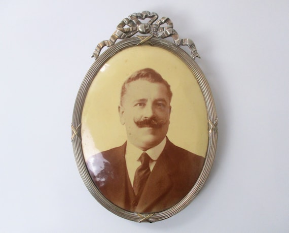 Antique Tintype Portrait: 19th Century Gentleman in Decorative Frame