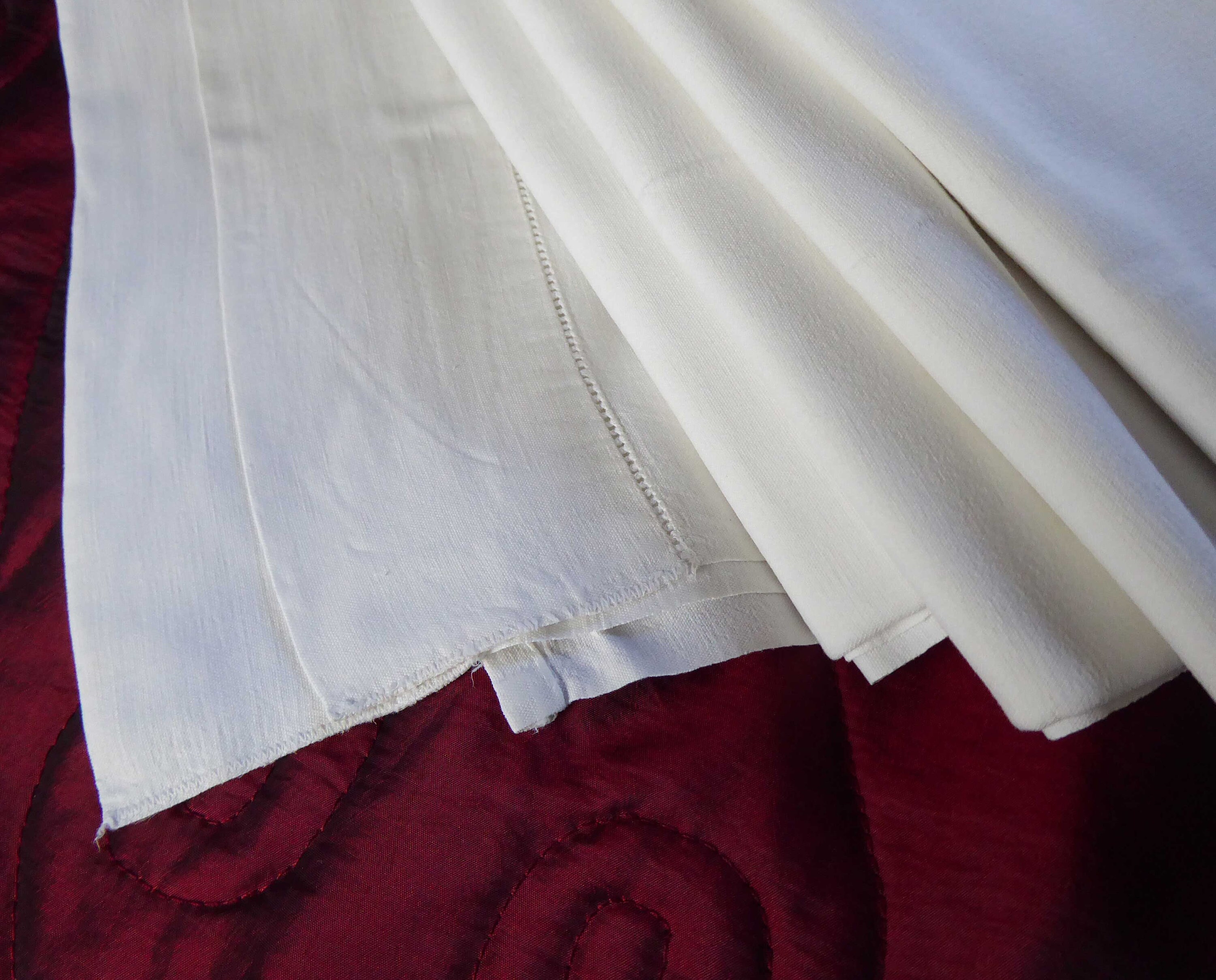 Vintage Bed Linen Plain White Large Bed Sheet Flat Sheet Etsy Canada