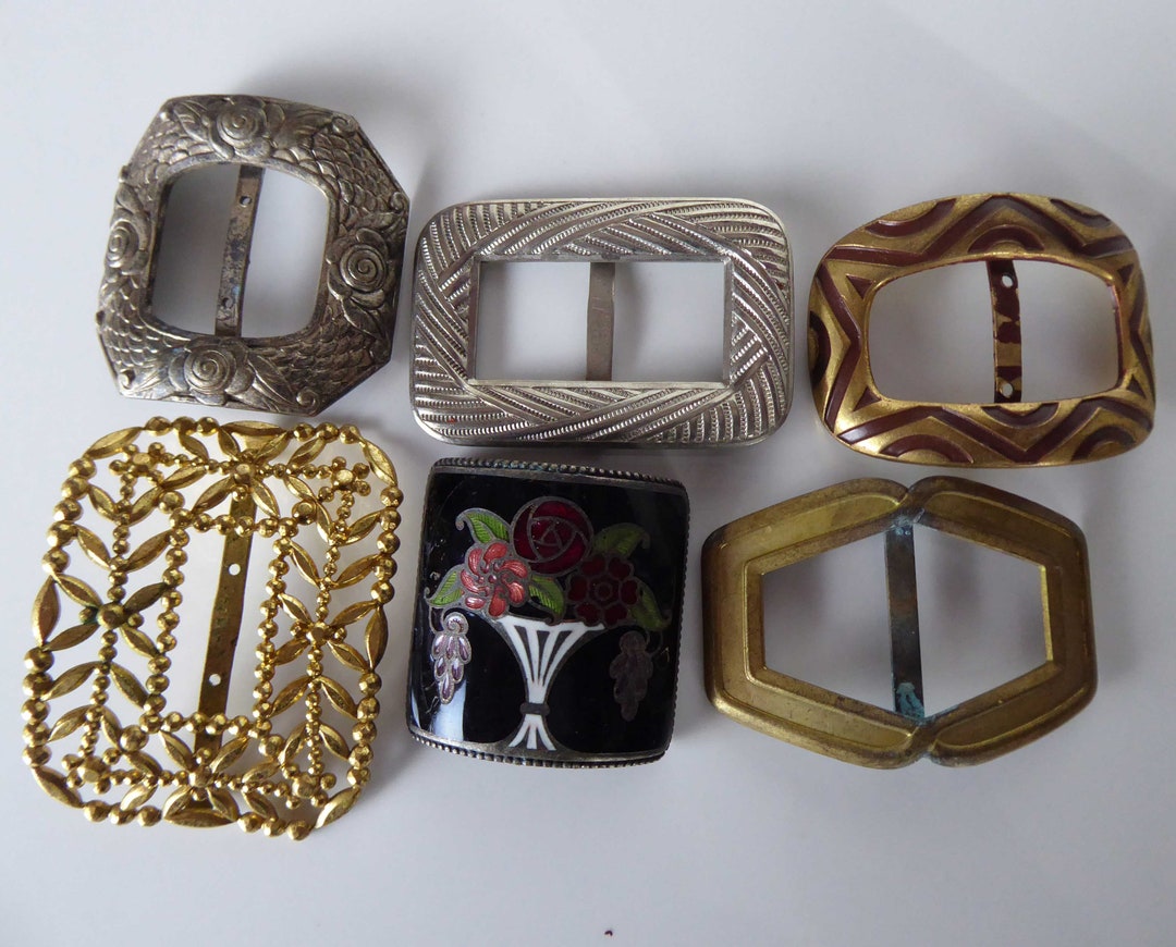 Decorative Buckles Vintage Slide Buckle Antique French Shoe Buckles Belt Buckle Etsy