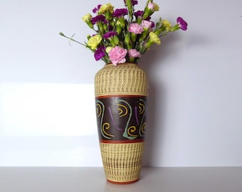 West German Pottery Vase By Bay Keramik | Decorative Textured Vase | Retro Décor | Mid Century Décor | West Germany 508-30