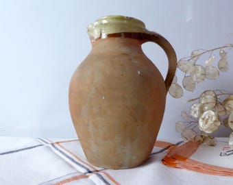 Large Terracotta Wine Jug - Antique Earthenware Vase