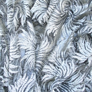 Tessuto in pizzo francese antico, 40" x 63", pizzo da sposa, pizzo da sartoria, pizzo vintage