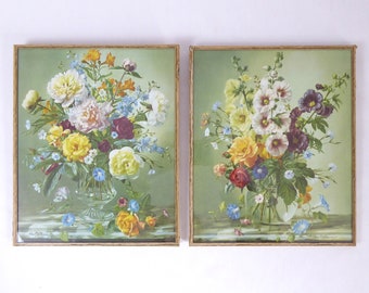 Floral Print | Pair Of Albert Williams Floral Prints | Garden Glory | Summer Bounty | Cottagecore Decor
