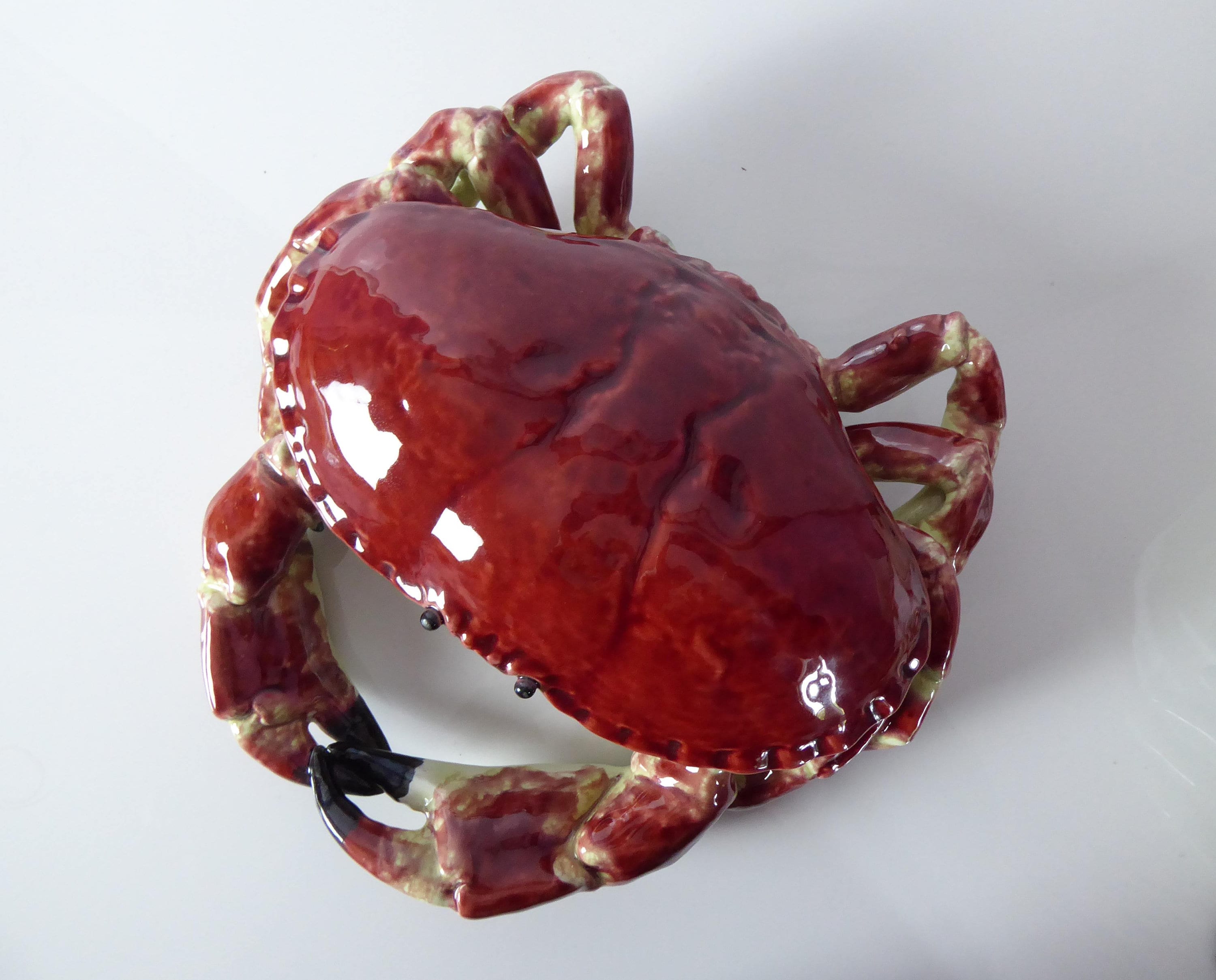 Vintage Majolica Crab Terrine: Palissy Ware Seafood Platter - Etsy